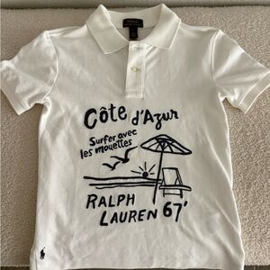 Polo by Ralph Lauren White Kids Côte d'Azur Graphic Polo